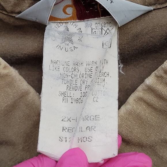 Vintage 90s CARHARTT Rugged Button Shirt 3XL 29x32 Baggy USA - Picture 11 of 16